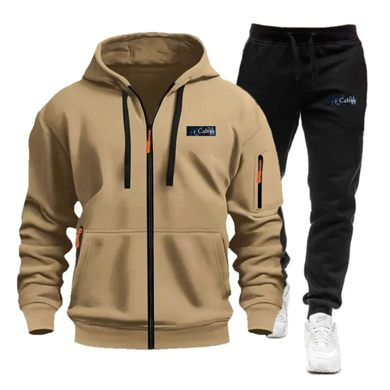 Vêtements de sport pour hommes 2026 pour l'automne et l'hiver avec poches zippées, incluant des pulls décontractés et des ensembles de jogging