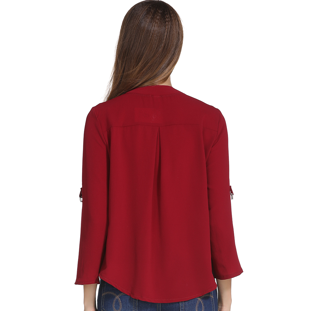 Chemisier grande taille pour femme, chemise à manches longues en mousseline, haut pour femme