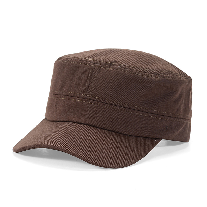 Chapeau militaire plat pour homme, simple et polyvalent, chapeau pour homme d'âge moyen, printemps et automne, style décontracté et tendance, nouveau modèle