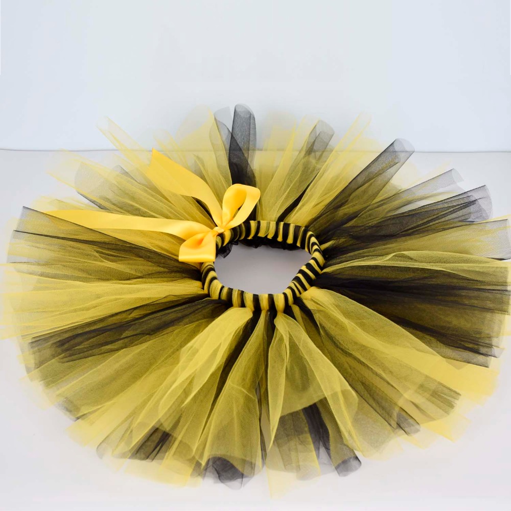 Jupe Tutu moelleuse jaune et noire, pour fête d'anniversaire, spectacle scolaire de danse, Costume de licorne d'halloween