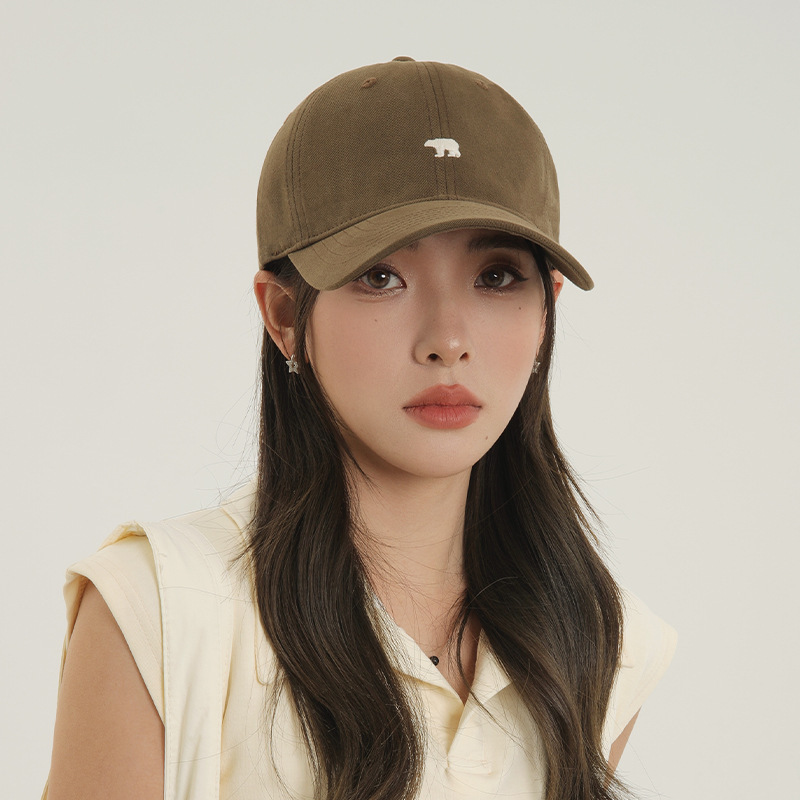 Casquette de baseball brodée ours élégant protection solaire respirant réglable idéal chapeau décontracté hommes femmes unisexe casquette de baseball