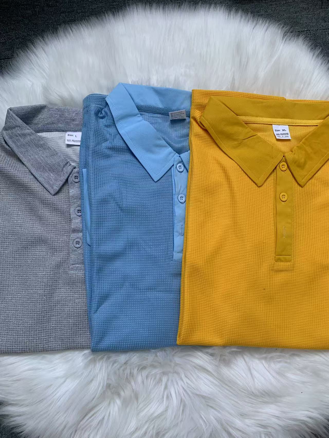 T-shirt Polo pour hommes, nouveau Style d'été, mode européenne et américaine, classique, confortable, respirant, gaufré, couleur unie