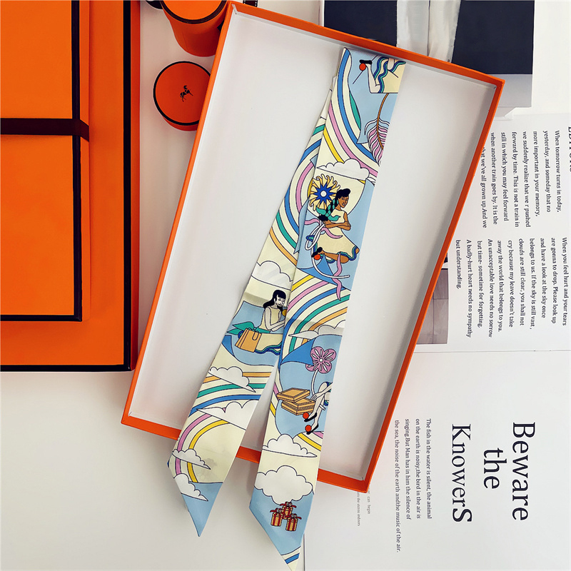 Foulard en soie de mûrier pour femmes, 100%, pour bandeau de cheveux, sac enveloppant, poignée, ruban, foulard de luxe, bande de cheveux, foulards de cou