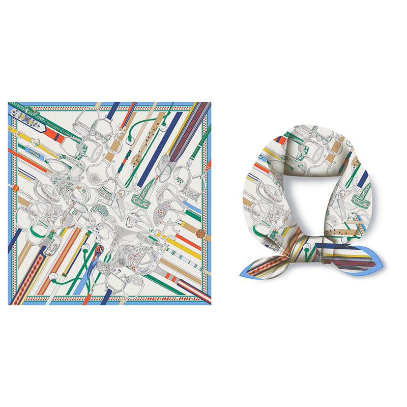 Écharpe Twill Melt Print pour femmes, écharpes carrées, écharpes de dégager, enveloppes bandana, petit hijab, sauna aught, bandeau de la présidence, 53cm