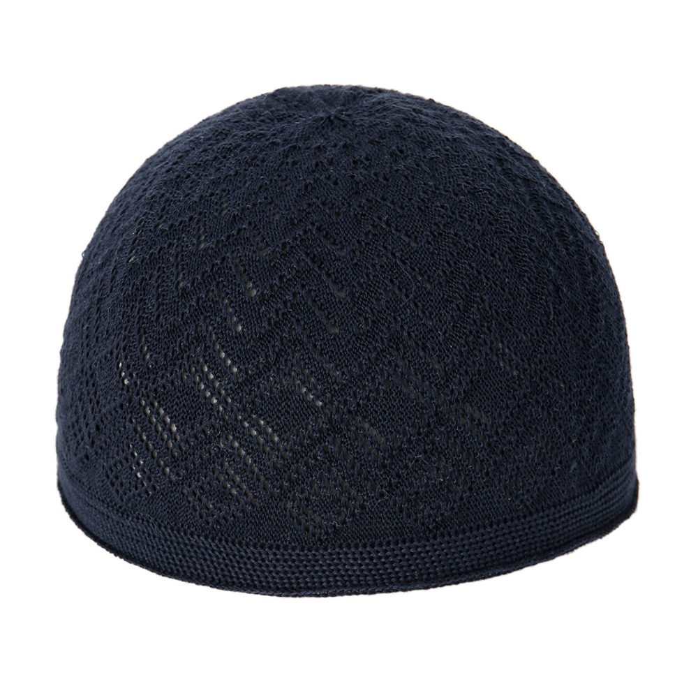 Chapeaux de prière en maille de qualité pour hommes, bonnets tricotés respirants unisexes, bonnets enveloppants de couleur unie pour hommes
