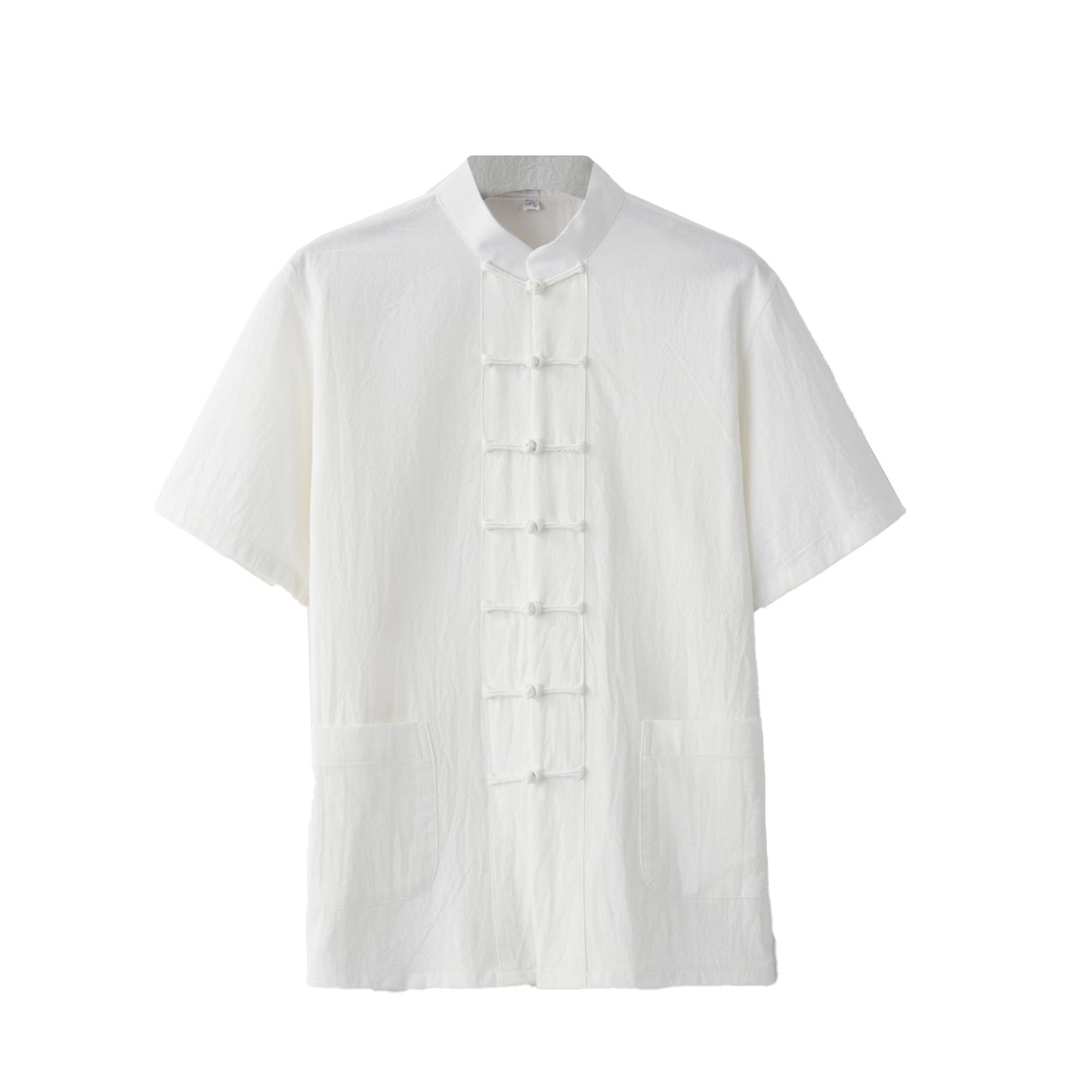 Chemise à manches courtes en pur coton de style traditionnel chinois pour homme, uniforme de Tai Chi, Kung Fu, Tang Zhuang, haut masculin