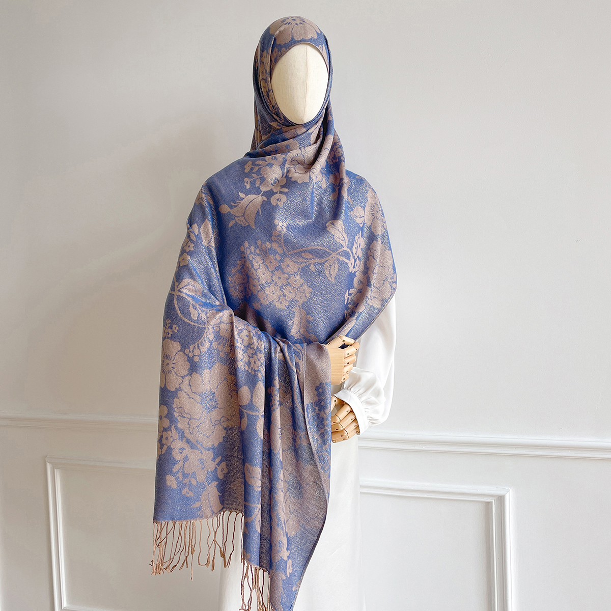 Femmes Paisley écharpe cachemire sentiment Pashmina châles gland Hijab bandeau Femme hiver foulards Foulard Bufanda 2025