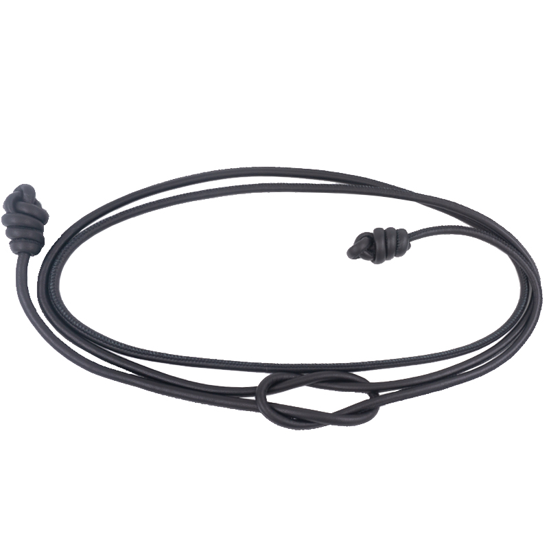 Corde de taille avec nœud en peau de mouton personnalisé, corde ronde en cuir à la mode, ceinture fine pour femmes, petite ceinture de fermeture de taille, chaîne de taille décorative