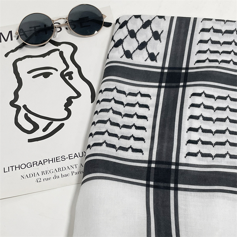 Foulard en coton imprimé à la mode, bandeau du moyen-orient, dubaï, Türkiye, pour femmes musulmanes, Hijab, écharpe islamique, Turban Long féminin