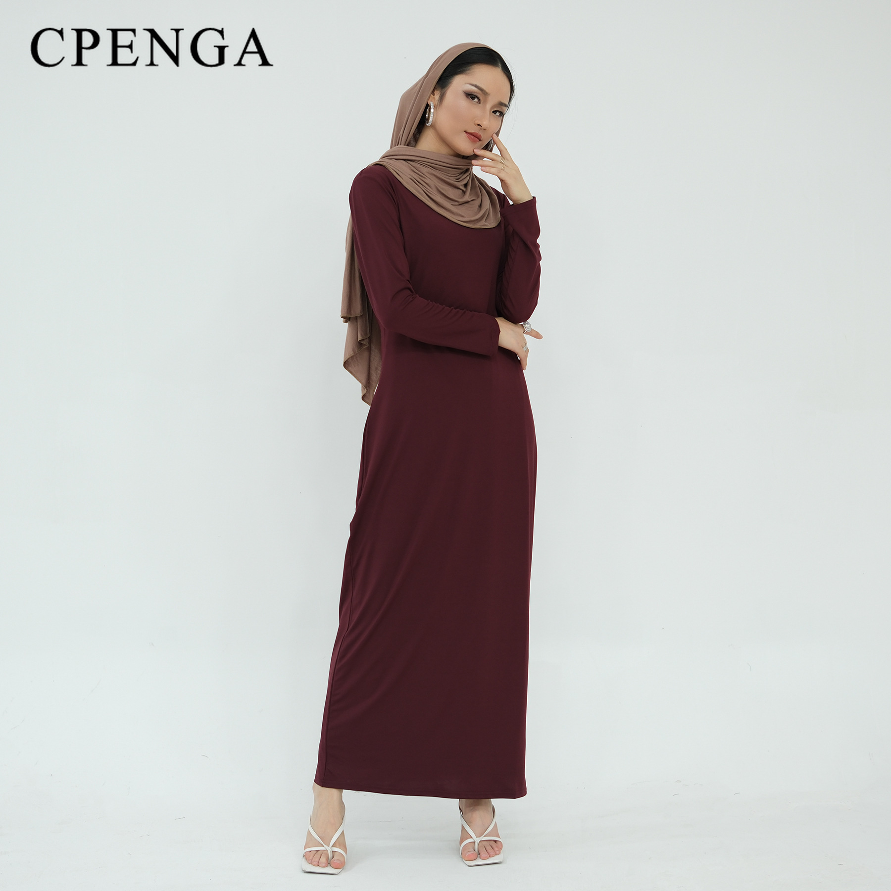 Abaya – sous-jupe extensible islamique pour femmes musulmanes du Ramadan, robe superposée en soie de lait solide, Slip intérieur élastique modeste, 2025