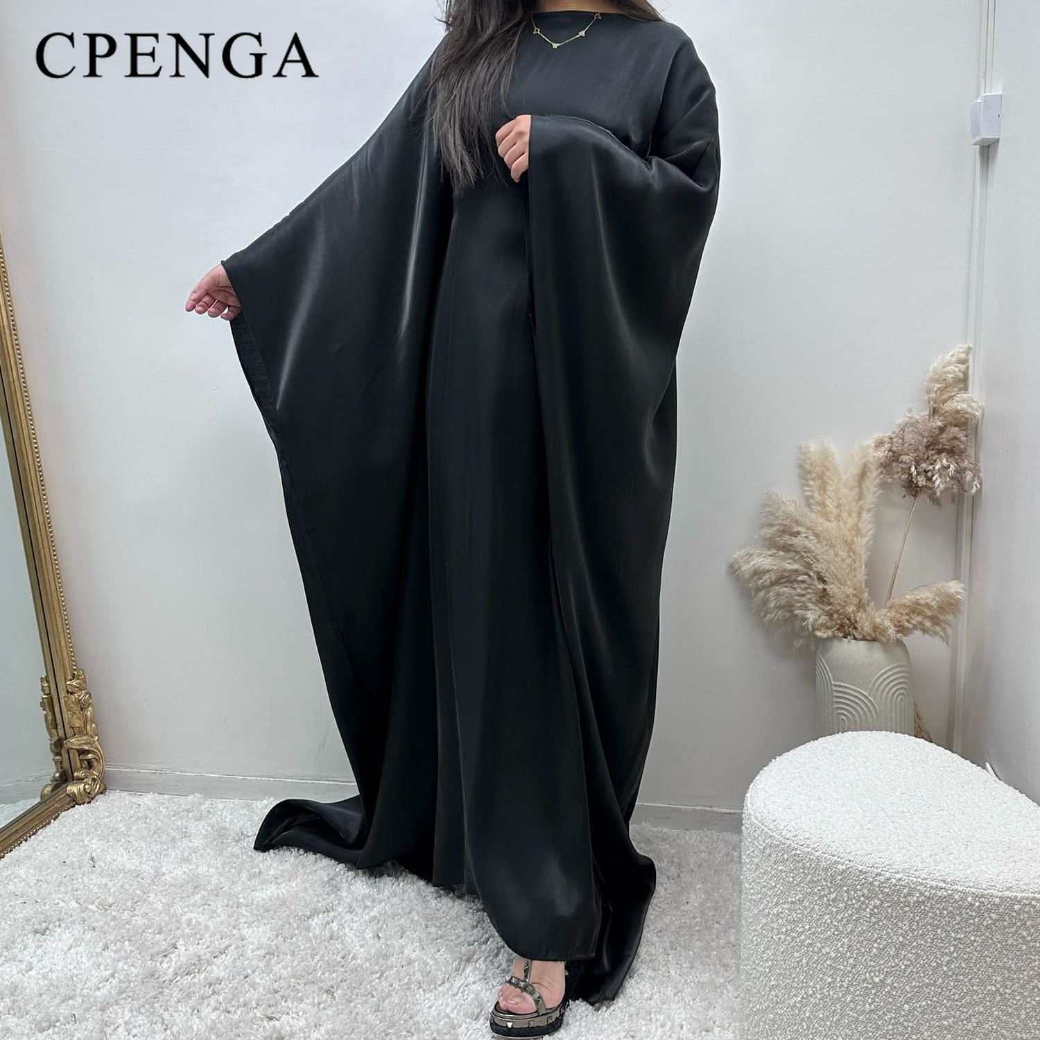 Nouvelle robe jalabiya de fête de Dubaï 2024, robe musulmane pour femmes, abaya à manches longues, robe élégante, vêtements modestes pour femmes, vêtements islamiques
