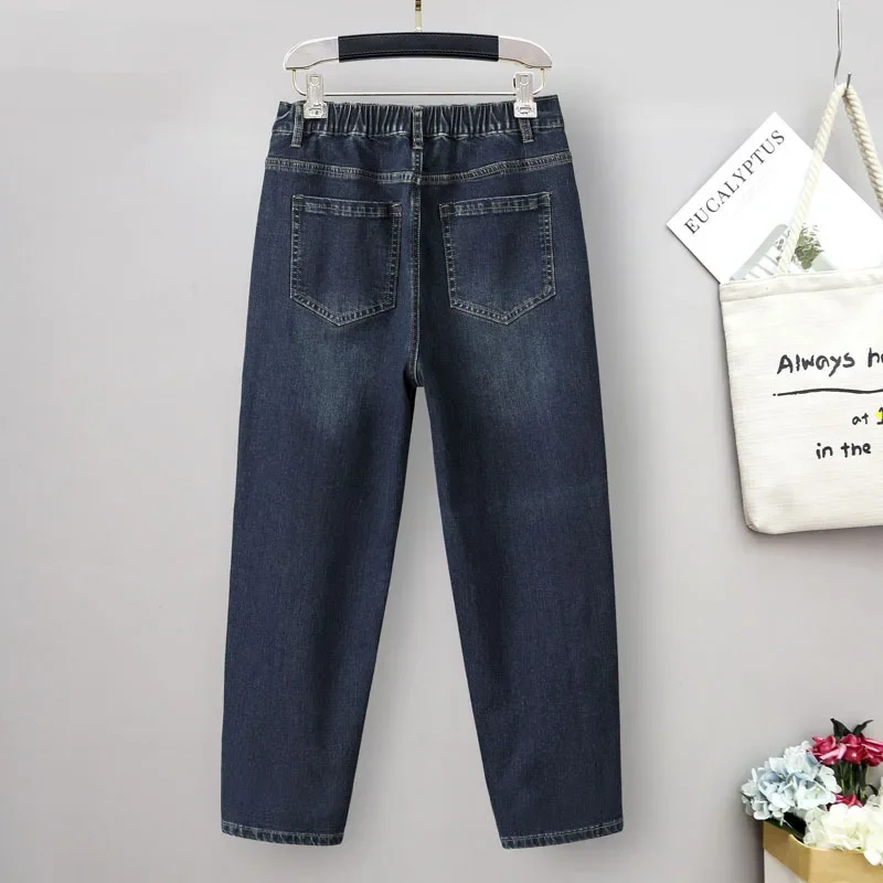 XL-6XL grande taille jeans femmes taille haute baggy jeans femme adt denim sarouel spinal jeans printemps vêtements pour femmes