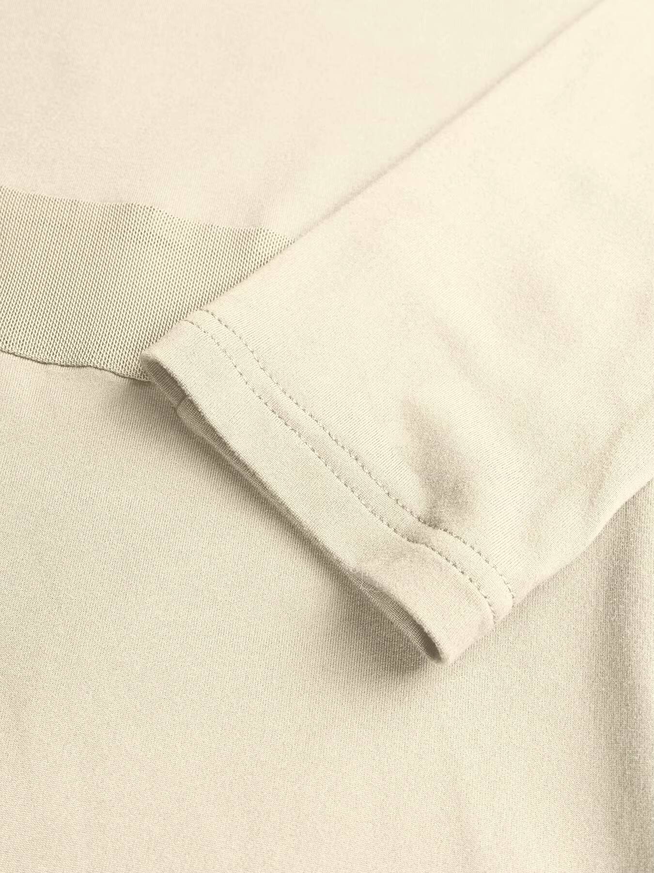 Haut en maille patchwork pour femme, col rond, manches longues, détails découpés, coupe ajustée, élégant, décontracté, chemisier pour femme, haut quotidien printemps-été