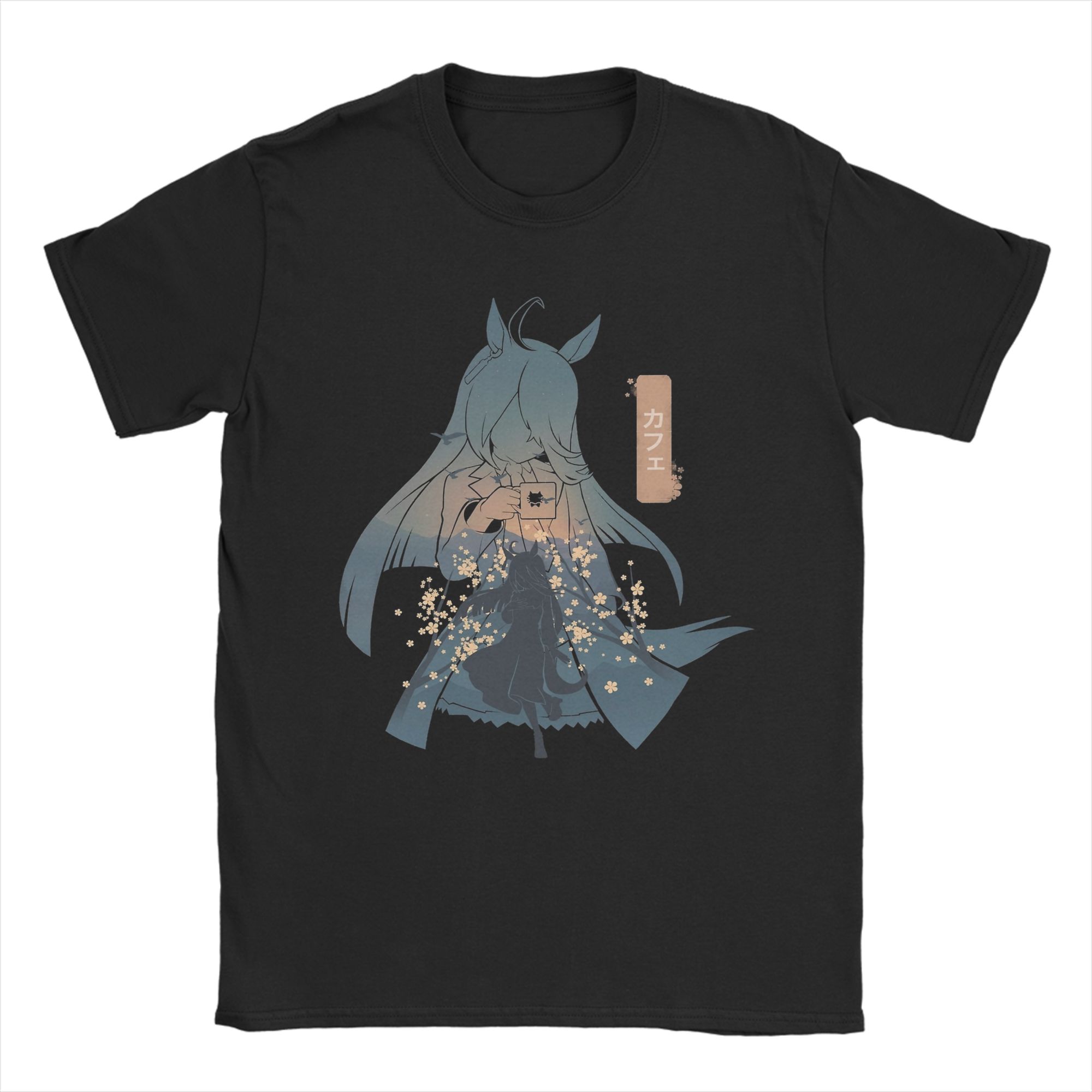 Manhattan Cafe Uma Musume Anime T-Shirts pour hommes, t-shirt en coton à la mode, col rond, manches courtes, hauts grande taille