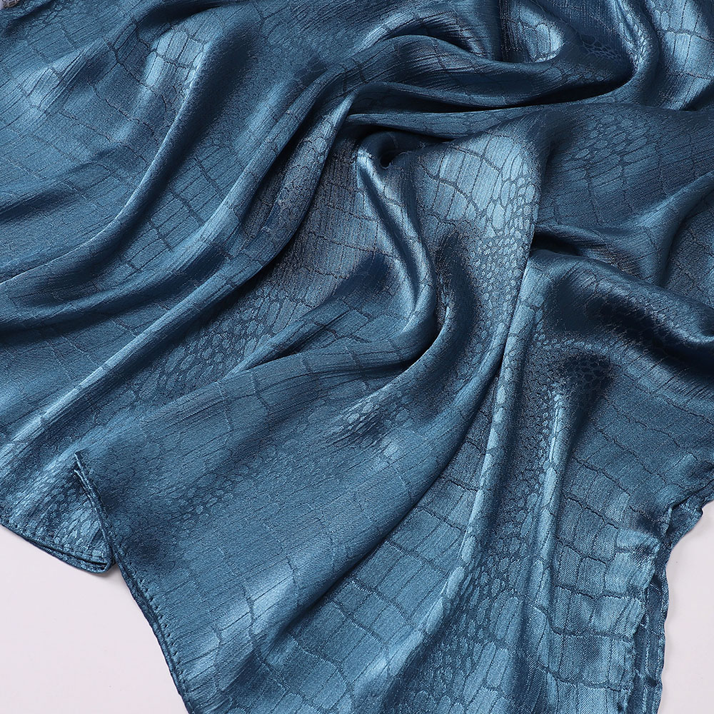 Hijab de luxe en satin gaufré façon crocodile, doux et brillant, pour femmes musulmanes, foulard islamique modeste, turban, châle, plusieurs couleurs