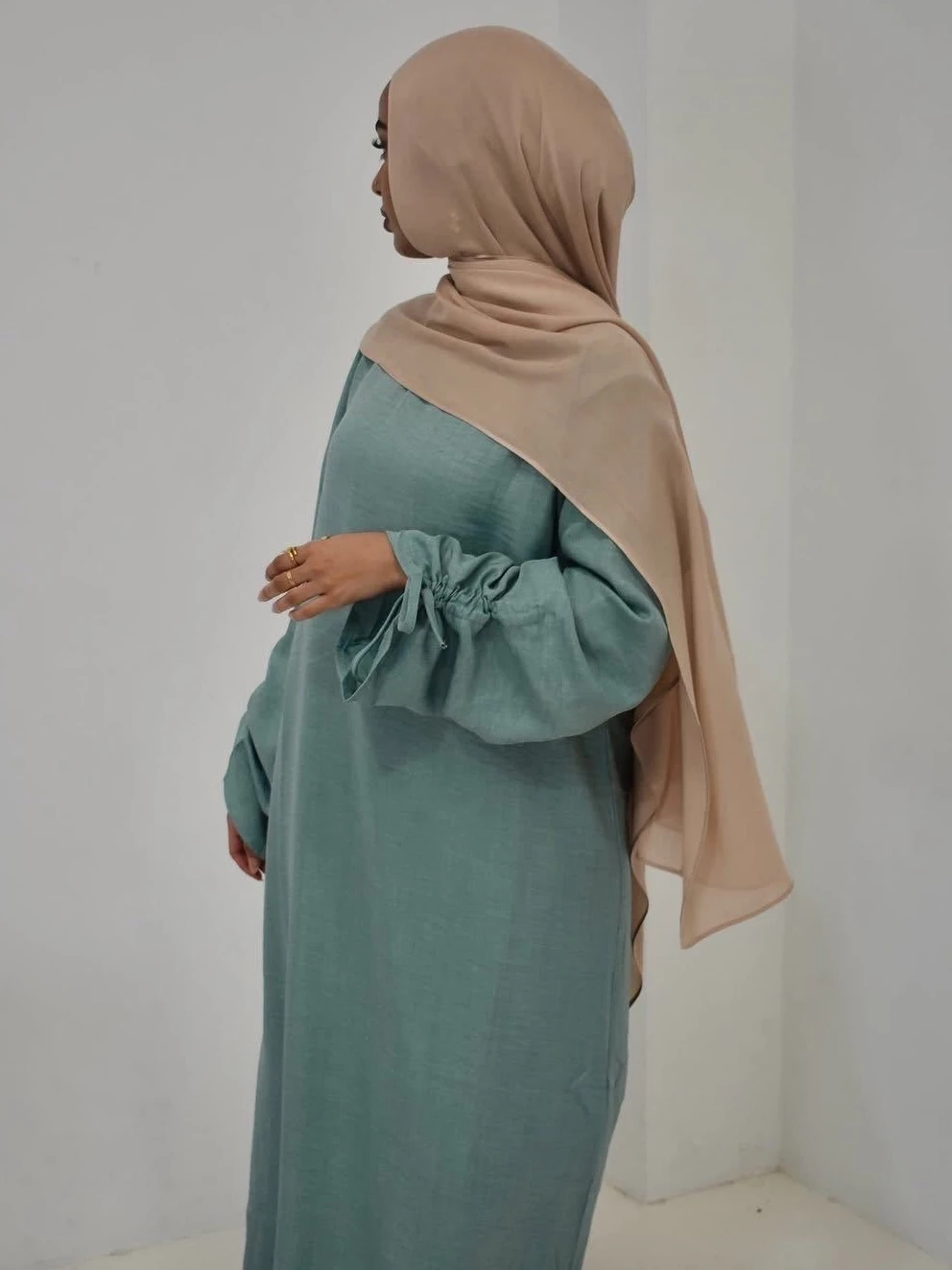 Eid femmes Robe modeste Abaya String manches Caftan musulman Robe maroc dubaï caftan Islam 2025 robes Largos Jalabiya Ramadan