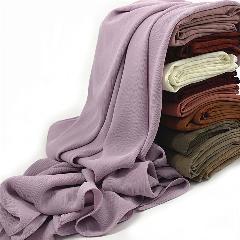Foulard en mousseline de soie pour femmes musulmanes, hijabs froissés, châle arabe en pansement, enveloppes islamiques, bande de sauna, document solide
