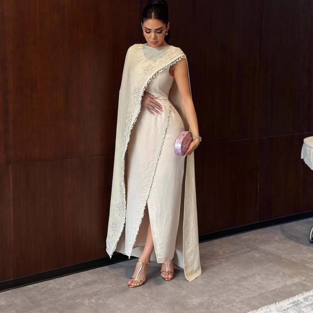 Caftan romantique 2 pièces robe de bal exclusive arabe dubaï femmes robe de soirée en Stock printemps automne événements formels délicats