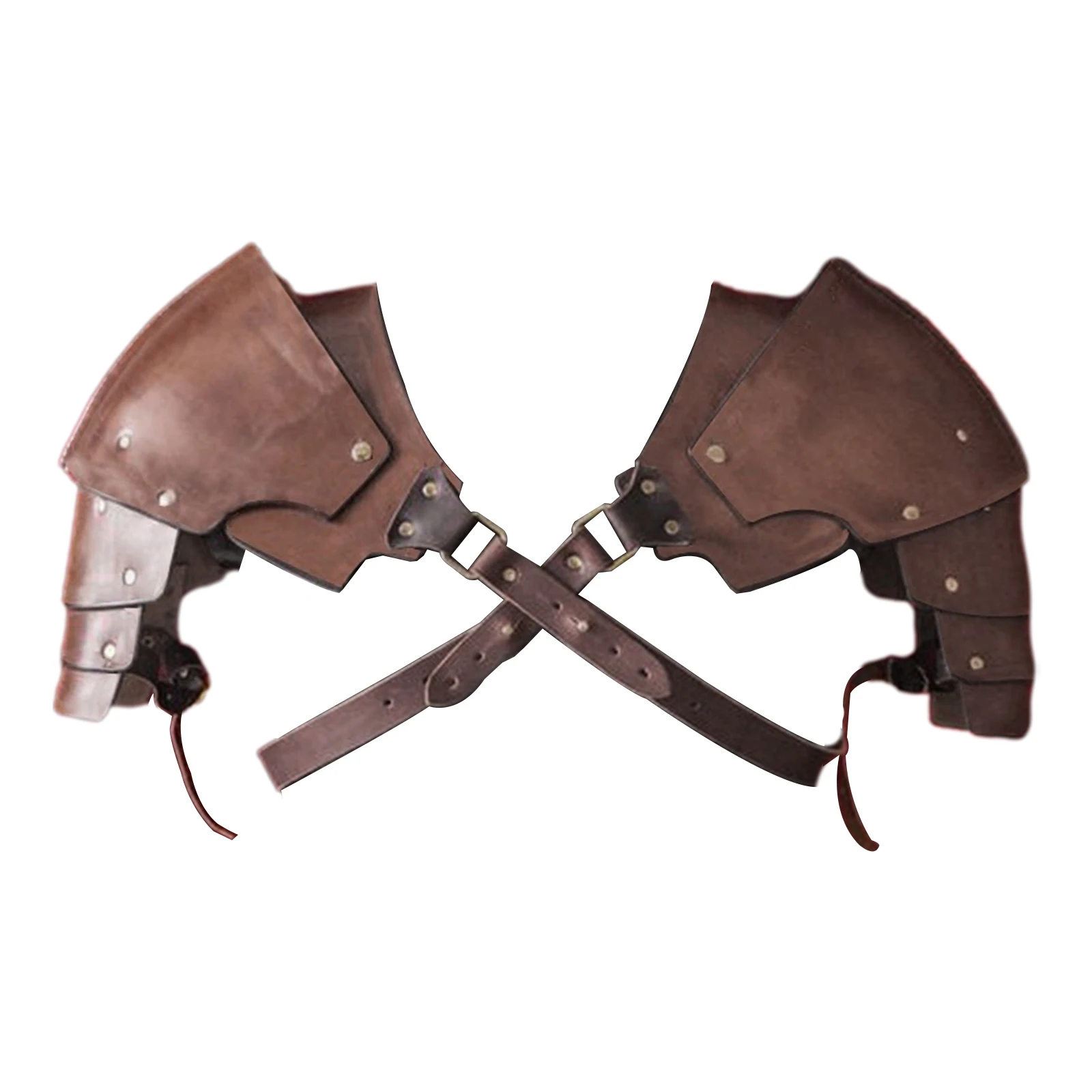 Cuir médiéval épaule Pauldron chevalier boucle réglable Steampunk épaule armure couverture Cape pour Cosplay fête hommes Costume