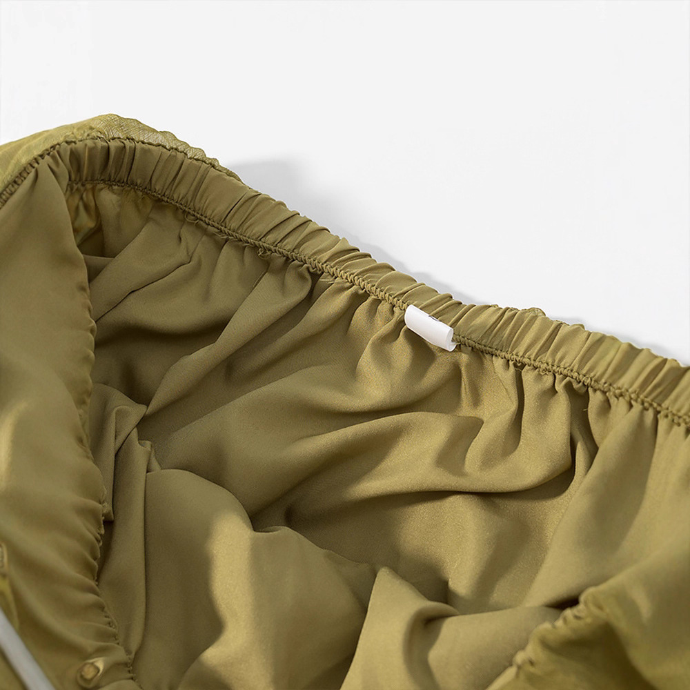 Vêtements pour femmes printemps/été 2025 : élégant, polyvalent, design simple, jupe longue plissée en mousseline de soie à volants