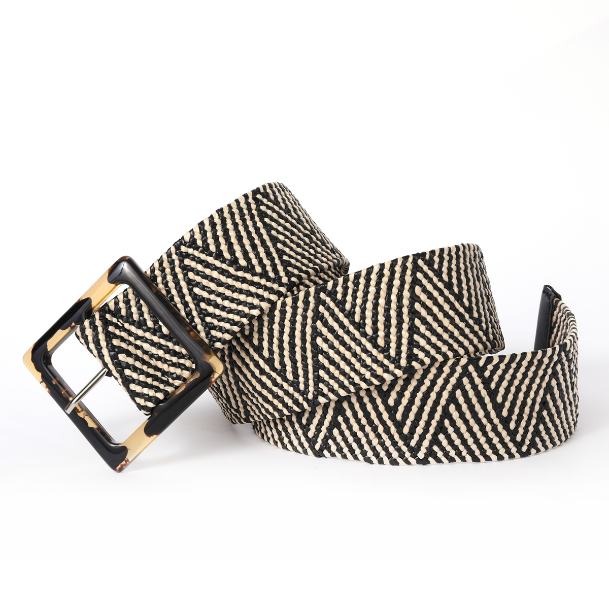 Fantaisie tissé style bohème boucle carrée large femmes ceinture vintage dames ceinture