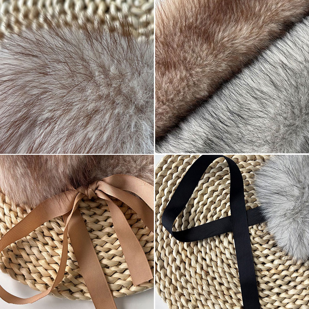 Écharpe en fausse fourrure épaisse et moelleuse pour femme, avec col en fourrure, idéale pour l'hiver, avec ruban détachable, écharpe de luxe de créateur.
