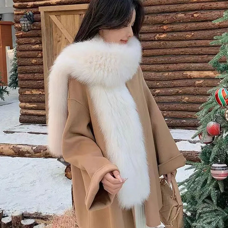 180cm Imitation fourrure de vison longue écharpe hiver chaud épaissi fausse fourrure en peluche Wrap châle femmes de luxe mode Vintage foulards en plein air