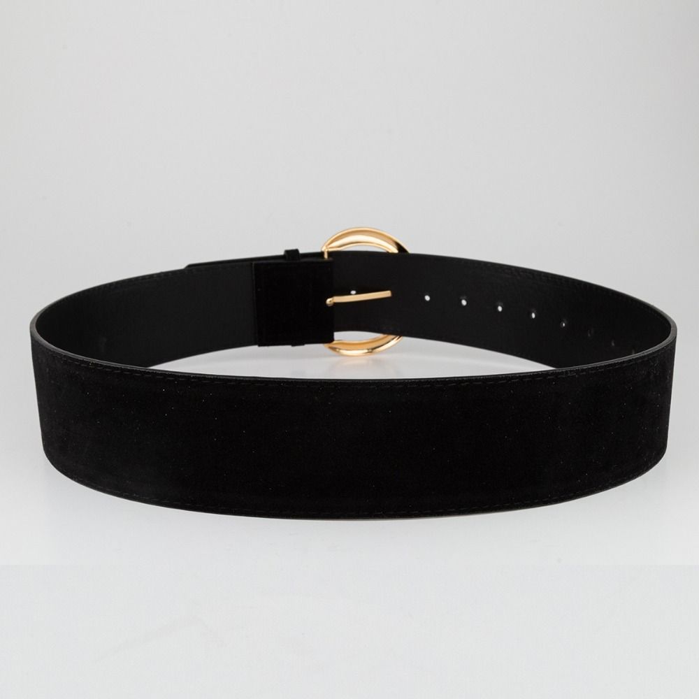 Ceinture large en cuir suédé pour femmes, Design de luxe rétro, décontractée, polyvalente, boucle ardillon, tendance, pantalon, robe