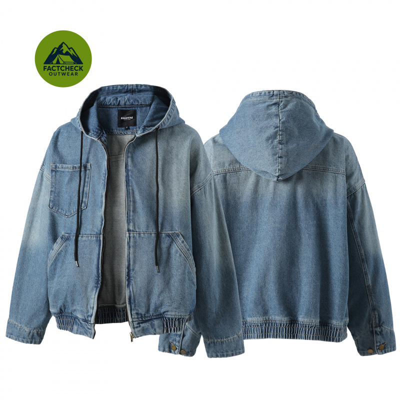 FACTCHECK Veste en jean délavé de haute qualité, taille EU/US, nouvelle couleur unie, pour l'automne et l'hiver, voyage, safari, randonnée, chasse, travail.