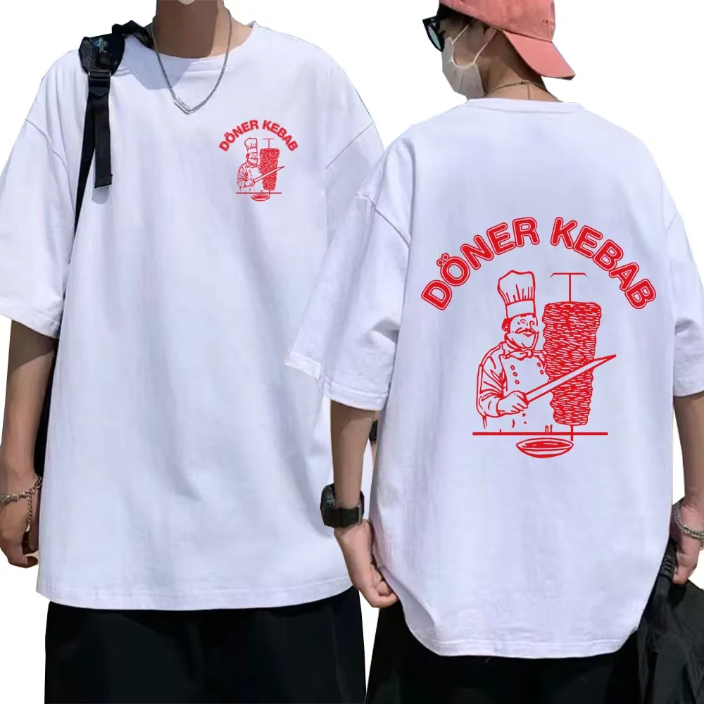 T-Shirts sportifs d'été Doner Kebab imprimé pur femme vêtements à manches courtes hauts drôle femmes t-shirt Vintage haut unisexe T-Shirts