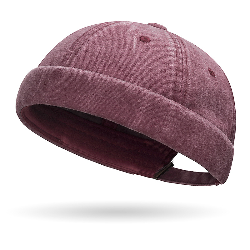 Mode Denim Docker casquette sans bords chapeau solide Skullcap couleur unie marin casquette Beanie chapeaux hommes femmes seau casquette réglable papa chapeau