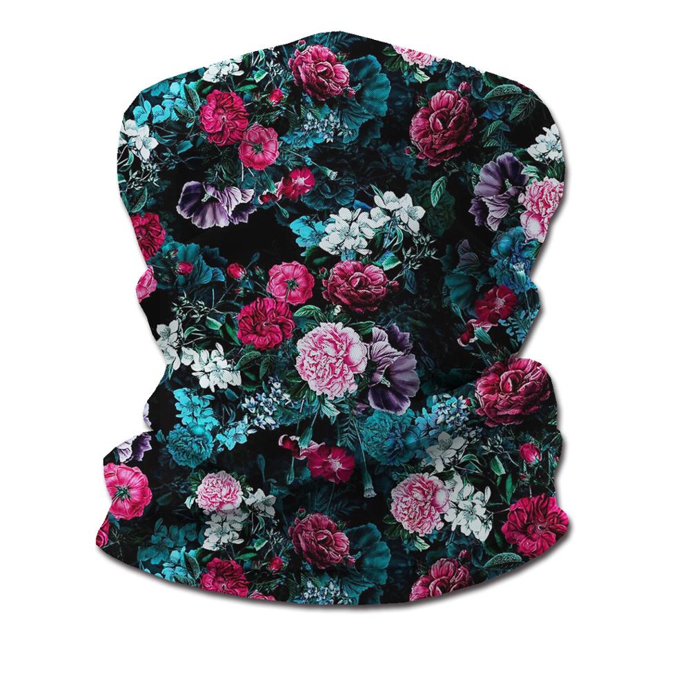 Bandana Femme Imprimé Floral Cache-cou Cache-oreilles Cache-visage intégral Coupe-vent Moto Ski Sport d'hiver Extérieur Foulard tubulaire
