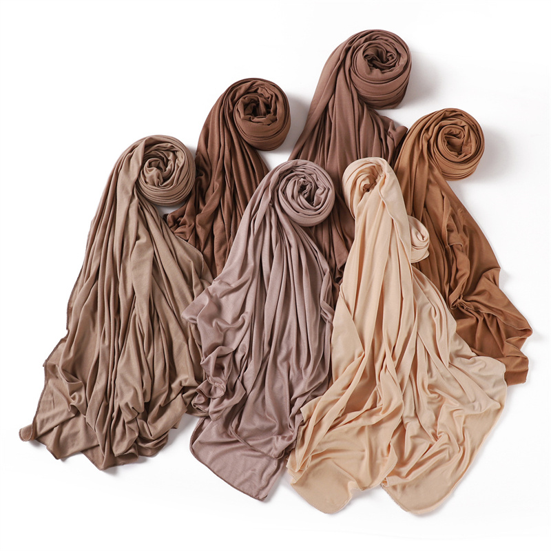 80*180 cm Modal rayonne coton musulman Jersey Hijab femmes couleur unie écharpe Ramadan Long châle plaine doux Turban enveloppes bandeau