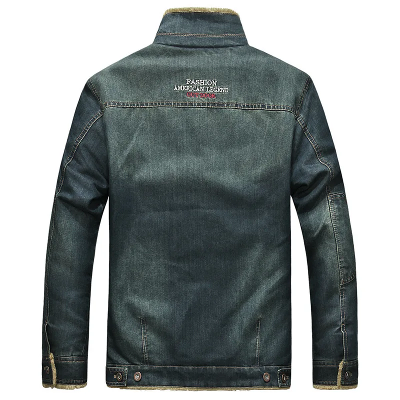 Optics-Veste en jean multi-poches pour hommes, coupe-vent chaud, manteau Smile, vêtements de cow-boy, vêtements d'extérieur pour hommes, hiver