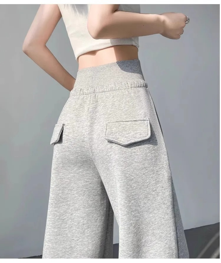 Pantalon Palazzo Élégant pour Femme, Coupe Évasée Large, Taille Haute, Style OL, Idéal pour le Travail