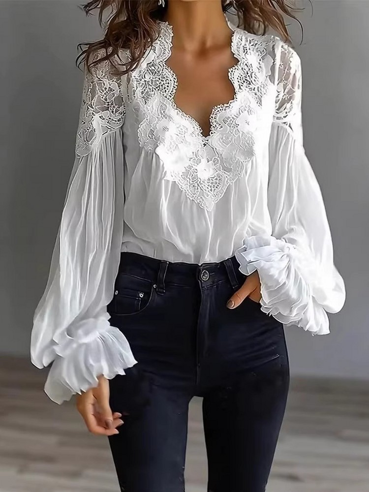 Blouses pour femmes 2026 Printemps Automne Blouse à manches longues Chemise de travail élégante pour femme Chemise de bureau Haut Blusas Mujer De Moda