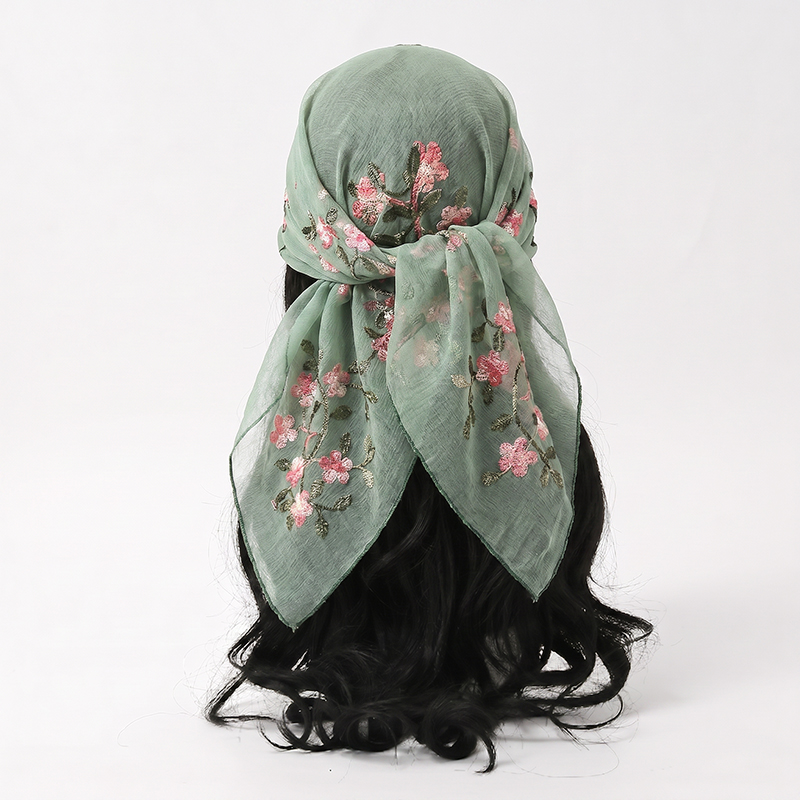 Foulard Hijab Femme en Dentelle Florale, Écharpe de Mariage Tendance pour Femme, Accessoire de Mode Printemps-Été, Accessoires Photo 2026