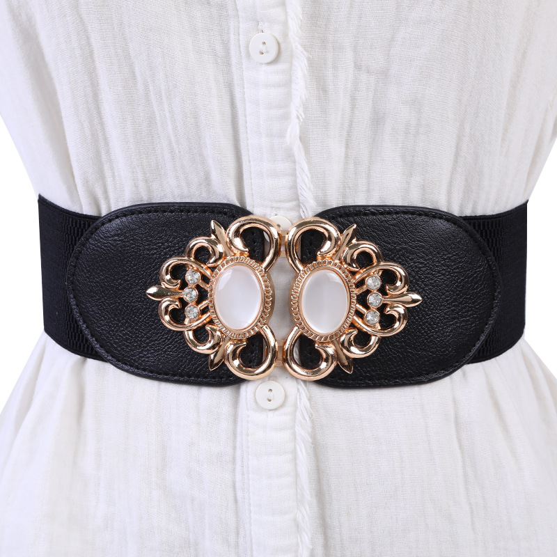 Ceinture élastique pour femmes, 65cm, à la mode, large, jupe décontractée, décoration, ceinture large