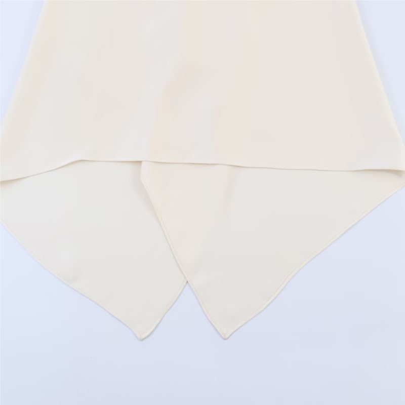 Haut en satin pour femme, style licou, sexy, dos nu, asymétrique, collection printemps-été, camisole chic pour femme, style urbain