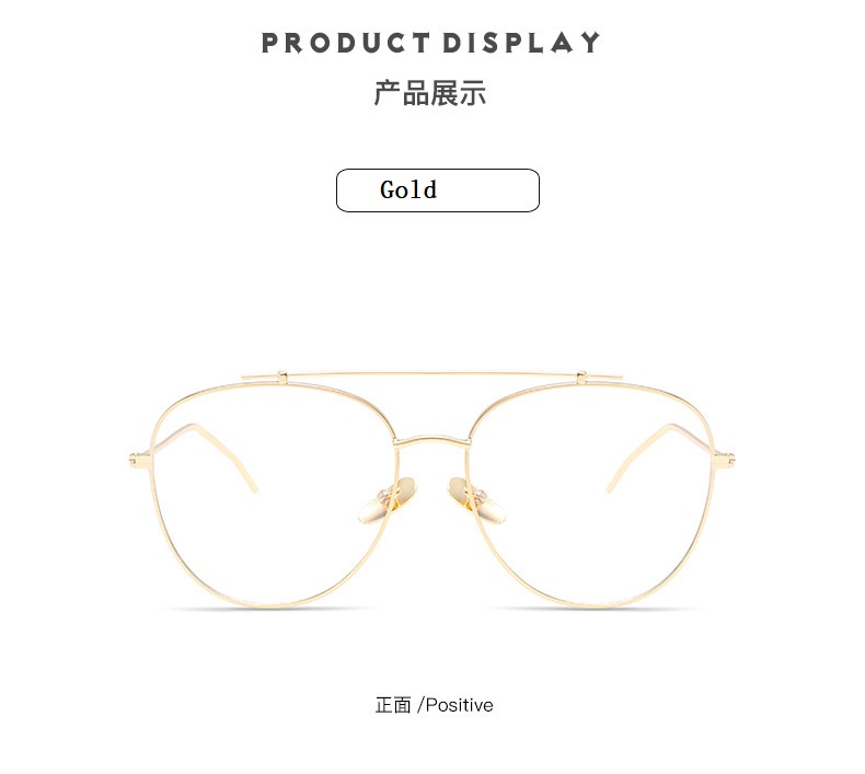 Mode Anti bleu cadre Vintage lunettes femmes surdimensionné métal lunettes cadre hommes clair lentille lunettes or optique Spectacle