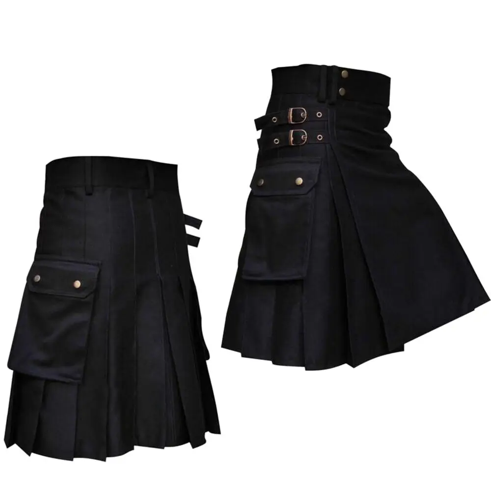 1Kilts Kilt utilitaire pour homme, kilt hybride moderne en coton et tartan écossais
