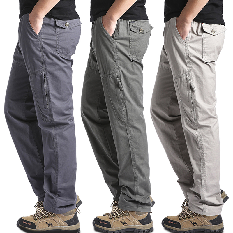 Pantalon cargo décontracté en coton pour hommes, poches multiples, pantalon Keepitcal, camping en plein air, randonnée, pantalon de travail, haute qualité, printemps, automne
