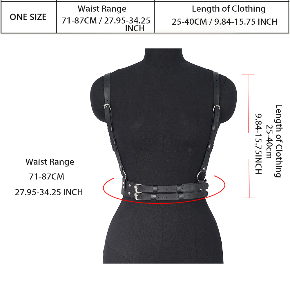 Ceinture décorative Punk pour femmes, Style de rue, ceinture à bretelles réglable, harnais Corset, accessoires pour vêtements gothiques