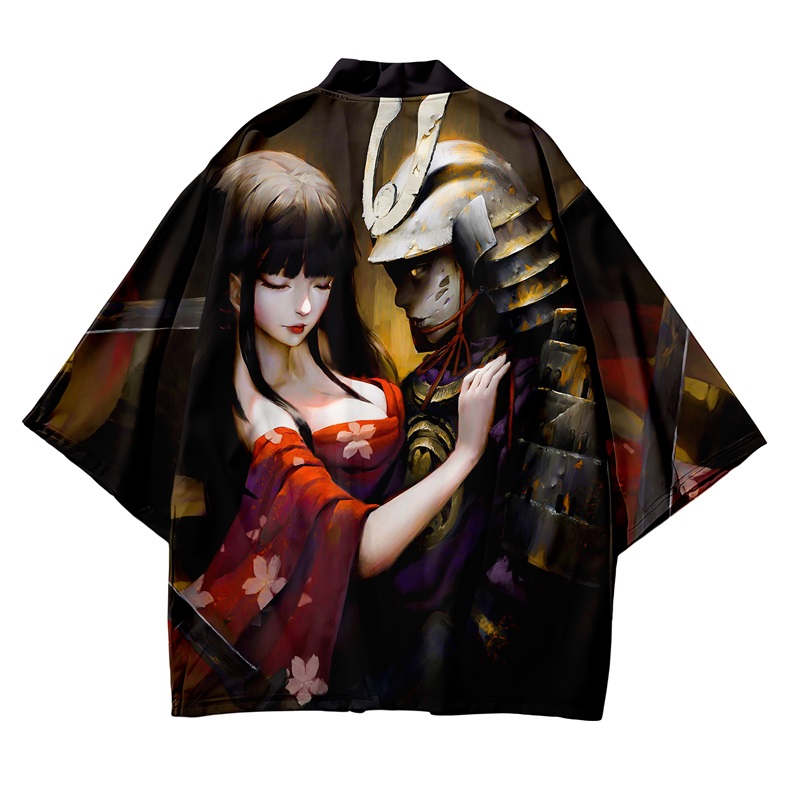 Yukata japonais pour hommes, kimono traditionnel, costume de samouraï, Haori, streetwear masculin, kimono japonais, streetwear japonais KK2030