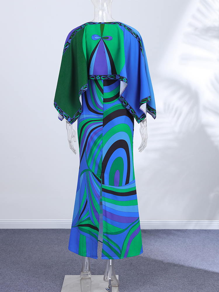Nouvel Ensemble Jupe Imprimée Tendance pour Femme : Haut Élégant à Col Rond et Jupe Empire Moulante – Tenue de Vacances Été-Automne 2026
