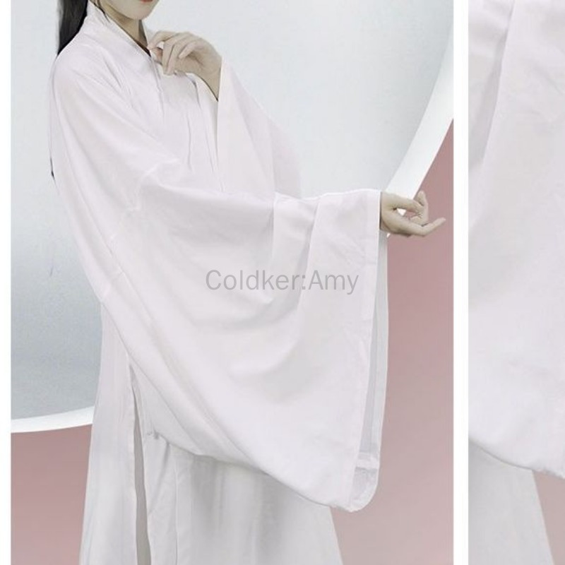 Costume Hanfu traditionnel chinois pour femmes, robe blanche trempée, jupe en Y, vêtements intérieurs