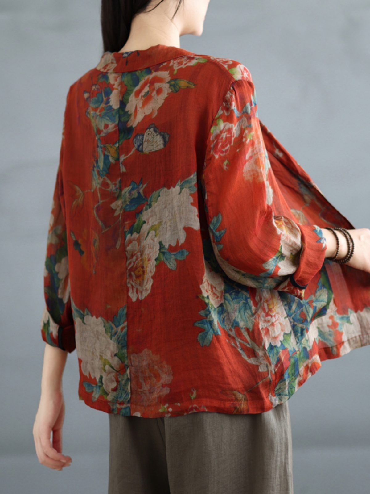 Manteau de costumes en coton et lin pour femmes, Style chinois, Vintage, imprimé floral, mode printemps été, bonne qualité, veste de protection solaire élégante