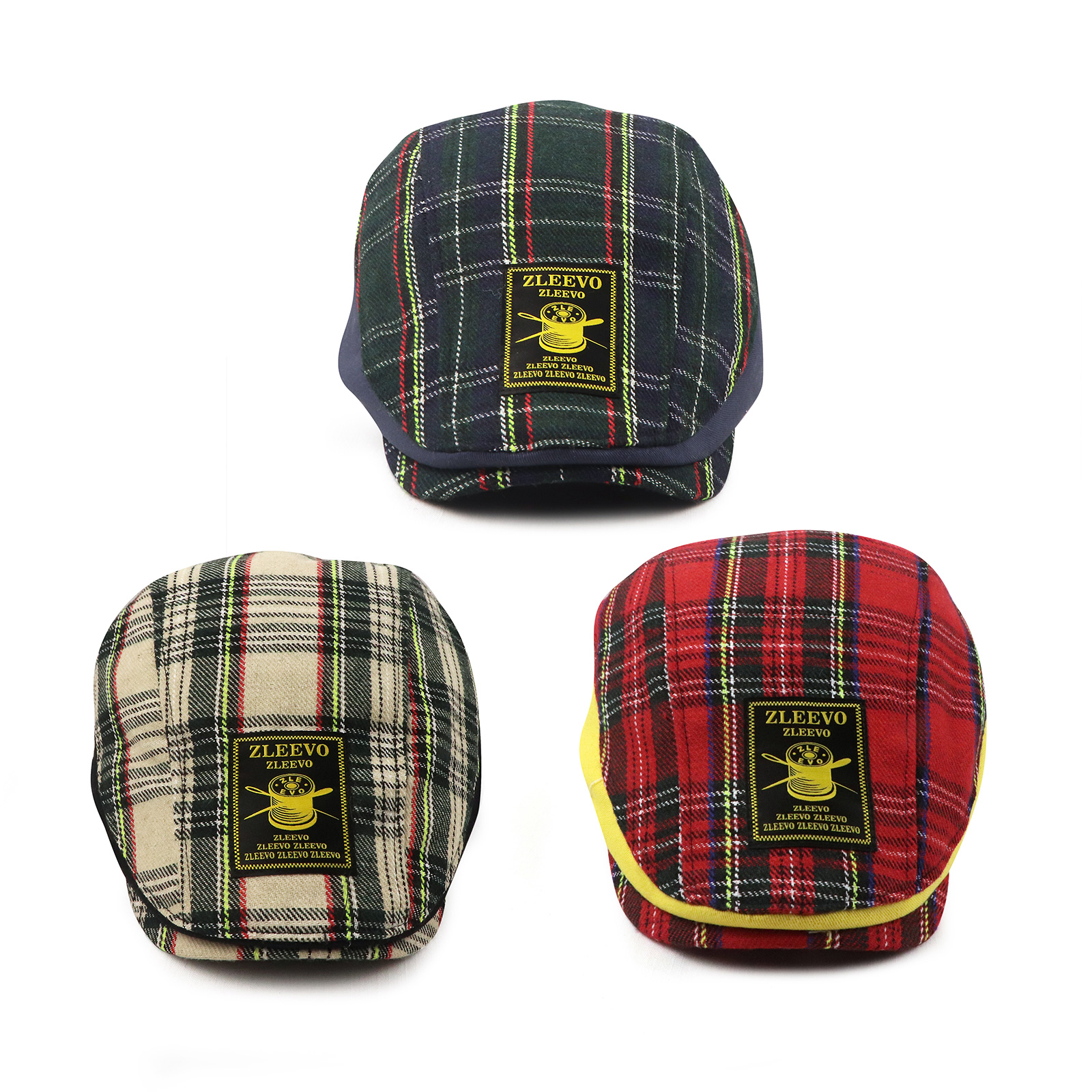 Chapeau de bérets décontractés pour hommes et femmes, visières brodées en coton lavé, casquettes à visière solide, casquettes plates à chevrons, nouveaux avantages