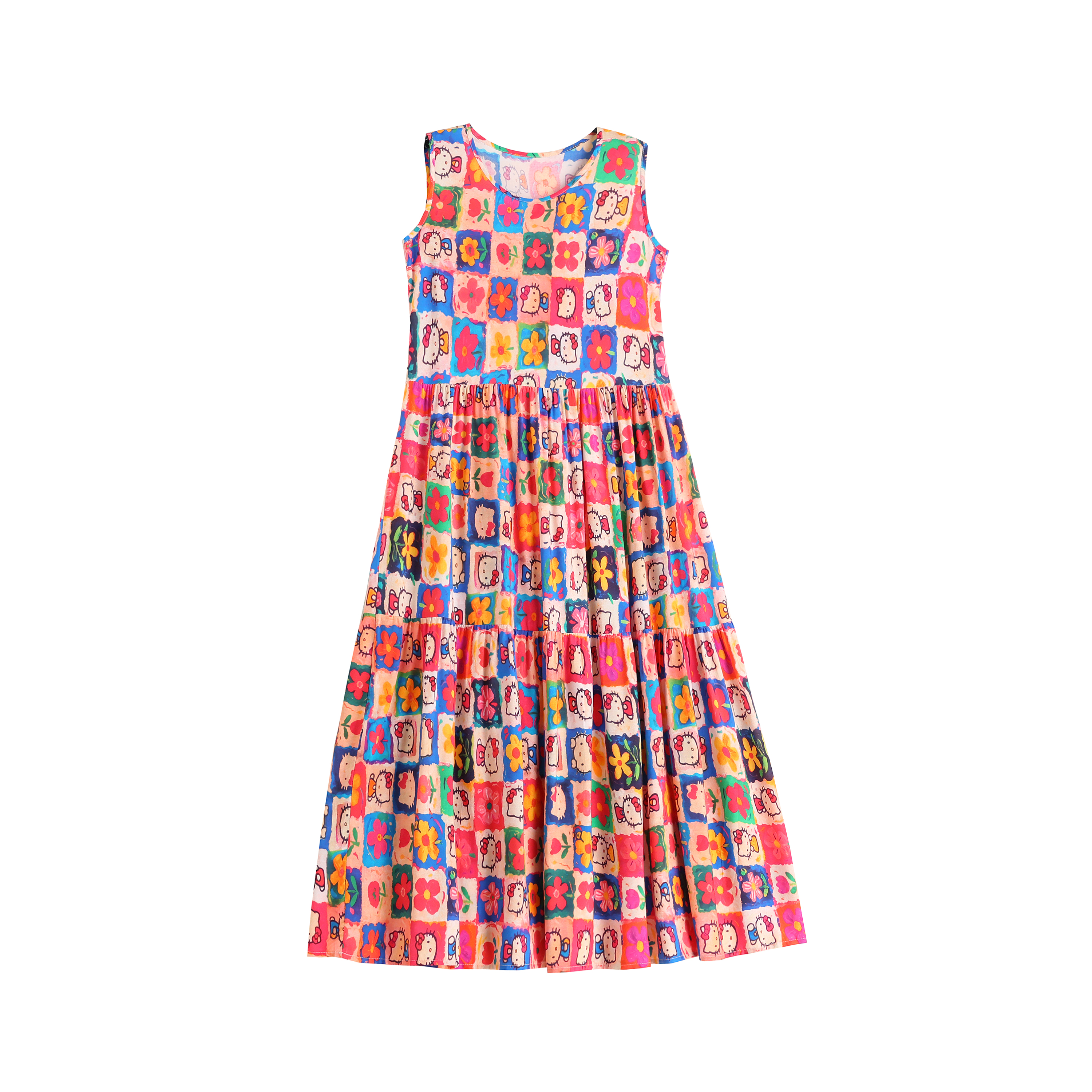 Nouvelle Robe d'Été pour Femme, Robe Décontractée Sans Manches 2026, Robe Col Rond Vintage pour Femme