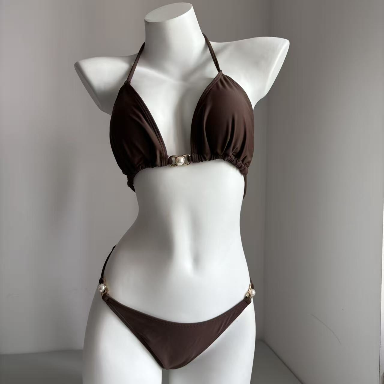 Ensemble de maillot de bain 3 pièces 2026 pour femme, maillot de bain string sexy, ensemble bikini assorti, robe de plage à manches longues, tenue de plage